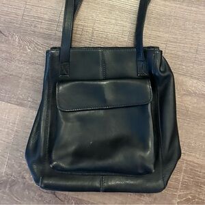 Hobo Black Leather Shoulder Bag